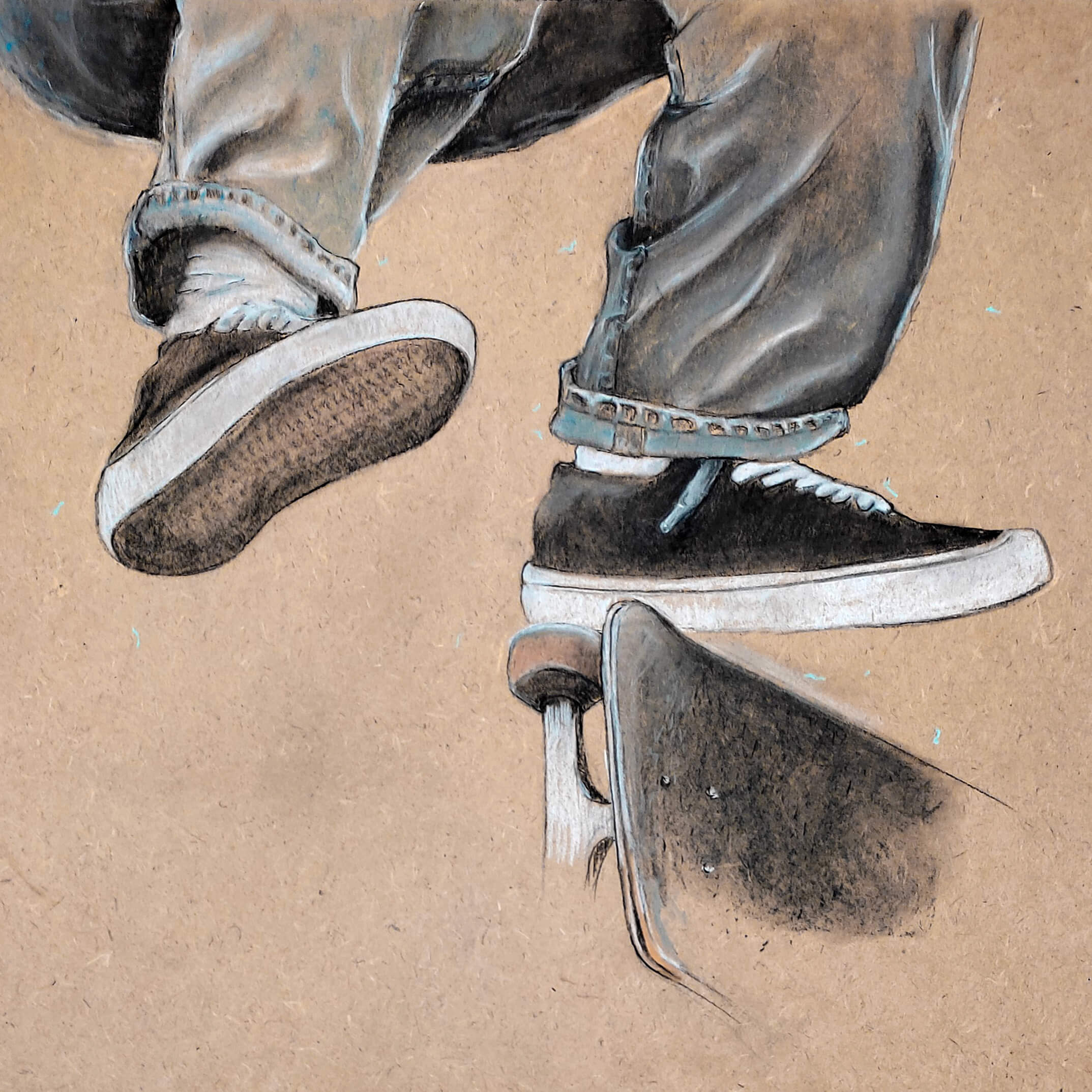 Close-up, a skateboard illustration 2022